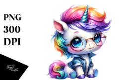 Vibrant Baby Unicorn PNG Product Image 1