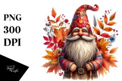 Vibrant Autumn Gnome, Transparent PNG Product Image 1