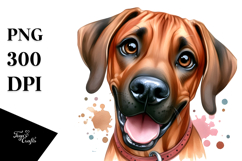 Happy Rhodesian Ridgeback, PNG Product Image 1