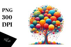 Colorful Vibrant Trees Clipart Product Image 1