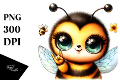 Cute Baby Bee PNG Product Image 1