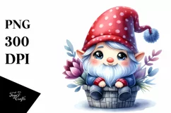 Cute Gnome in a Pocket | Summer Clipart Product Image 1