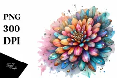 Wooden Stained Zinnia Clipart Product Image 1