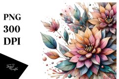 Wooden Stained Zinnia Clipart Product Image 1