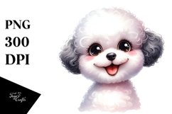 Funny Bichon Frise Watercolor Clipart | Sublimation Product Image 3