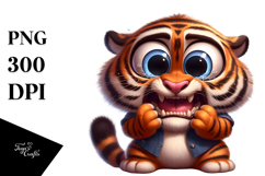 Cartoony Cartoon Tiger PNG Product Image 1