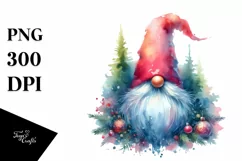 Washed Vibrant Winter Gnome, Transparent PNG Product Image 1
