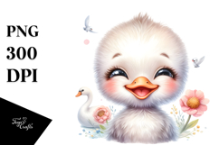 Cute Baby Swan PNG Product Image 1