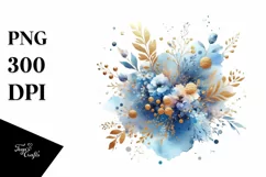 Colorful Blueis Watercolor Splash | Summer Clipart Product Image 3