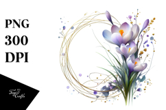 Crocus in Watercolor, Transparent PNG Product Image 1