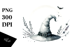 Watercolor Halloween Hat PNG Product Image 1