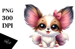 Cute Baby Cartoon Papillon PNG Product Image 1