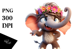 Enjoyable Sloth Flower Crown PNG Product Image 1