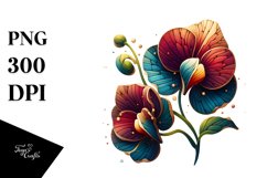 Watercolor Stained Sweet Pea | Clipart Product Image 1