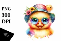 Colorful Baby Duck with Crazy Eyes | Clipart Product Image 3