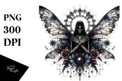 Detailed Gothic Fairy Watercolor PNG Product Image 1