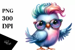 Proud Dancing Dove Watercolor PNG Product Image 1
