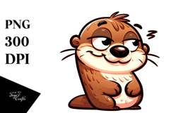 Silly Smirk Otter PNG Product Image 1