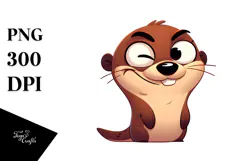 Silly Smirk Otter PNG Product Image 1