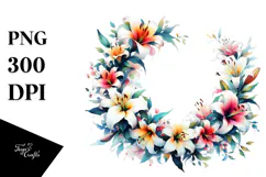 Glossy Lily Frame, Transparent PNG Product Image 1