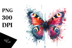 Butterfly made Half of Splashes, Transparent PNG Product Image 1