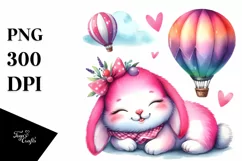 Smiling Cute Baby Bunny PNG Product Image 1