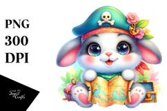 Smiling Baby Bunny Treasure Map PNG Product Image 1