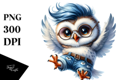 Jumping Owl PNG Product Image 1