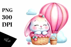 Smiling Cute Baby Bunny PNG Product Image 1