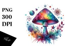 Colorful Magical Mushroom | Celestial Clipart Product Image 3