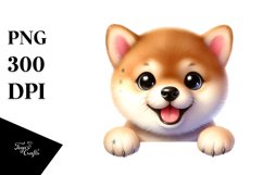 Crazy Watercolor Shiba Inu | Sublimation | Clipart Product Image 1