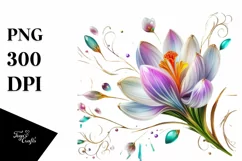 Watercolor Luxury Flower Splash Clipart Product Image 1
