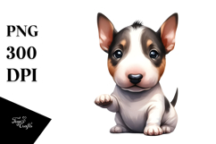 Expressive Bull Terrier with Cool Haircut,Transparent PNG Product Image 1