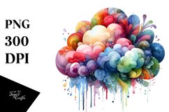 Colorful Vibrant Cloud | Clipart Product Image 3