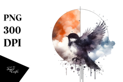 Digital Painting Bird with Splashes Product Image 1