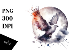 Digital Painting Bird with Splashes Product Image 1