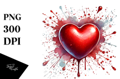Red Glossy Heart PNG Product Image 1
