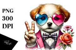 Valentines Gnome Sunglasses PNG Product Image 1