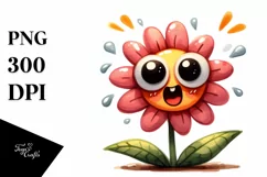 Funny Expressive Flower, High-Res Clipart Product Image 3
