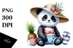 Whimsical Watercolor Baby Panda PNG Product Image 1
