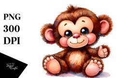 Vibrant Plush Monkey Clipart Product Image 1