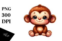 Vibrant Plush Monkey Clipart Product Image 1