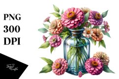 Bottle Zinnia Clipart Product Image 3