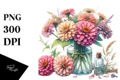 Bottle Zinnia Clipart Product Image 3