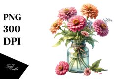Bottle Zinnia Clipart Product Image 1