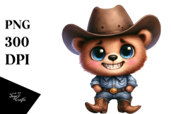 Funny Straw Hat Baby Bear Sticker | Clipart Product Image 1