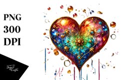 Colorful Heart PNG Product Image 1