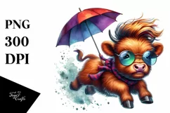 Aggressive Baby Cow Jumper PNG Product Image 3
