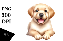 Watercolor Baby Labrador Retriever PNG Product Image 1