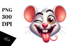 Goofy Mouse with Tongue Out PNG Product Image 1